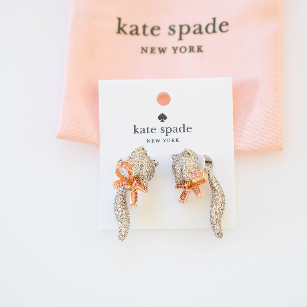 Kate Spade Pawlina Statement Studs Crystal Drop Earrings - Picture 2 of 6